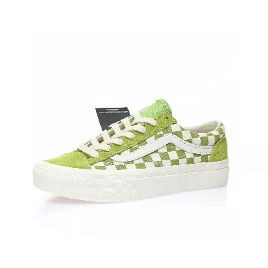 Vans Style 36 Checkerboard Mens Womens - Dark Citron/Green/White VN0A3DZ3986 Shoes