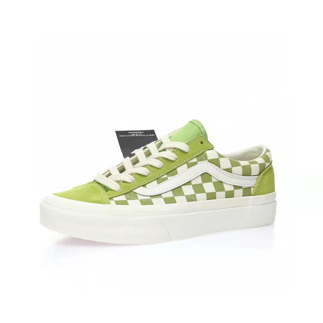 Vans Style 36 Checkerboard Mens Womens - Dark Citron/Green/White VN0A3DZ3986 Shoes