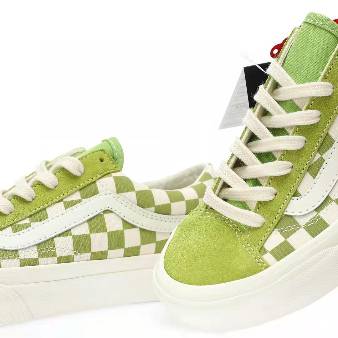 Vans Style 36 Checkerboard Mens Womens - Dark Citron/Green/White VN0A3DZ3986 Shoes