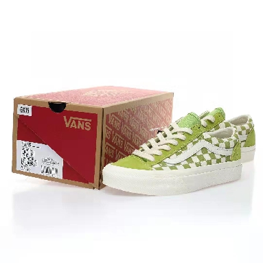 Vans Style 36 Checkerboard Mens Womens - Dark Citron/Green/White VN0A3DZ3986 Shoes