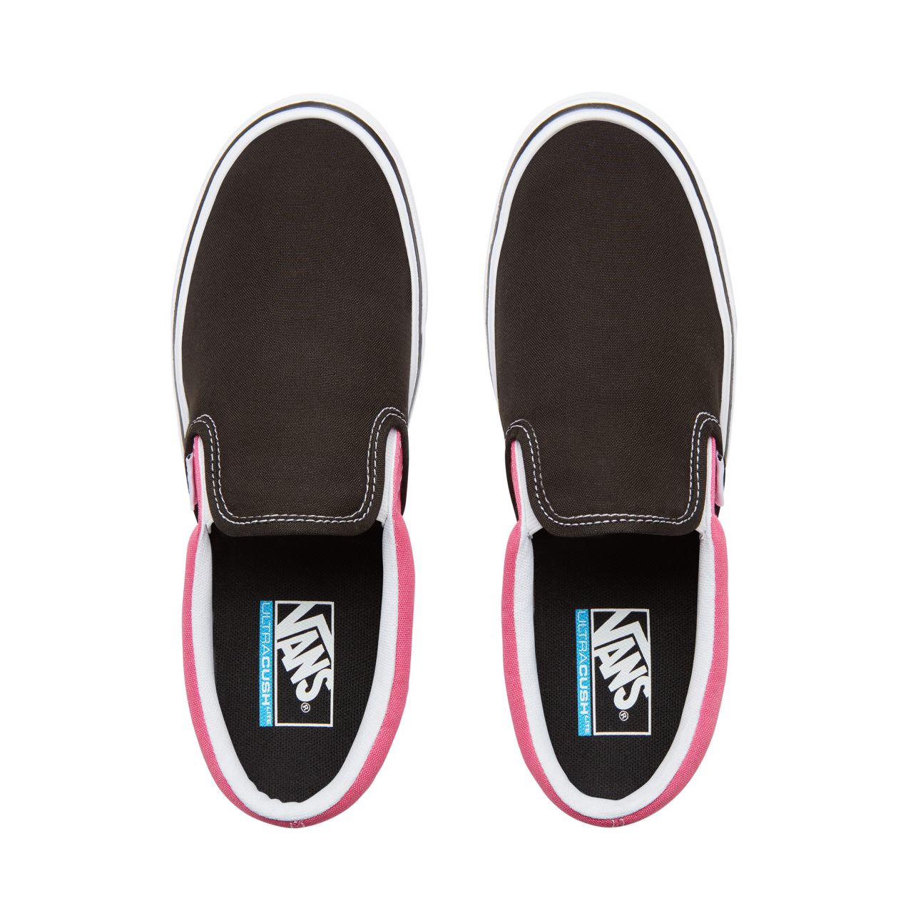 Vans 2-Tone Slip-On Lite Classic Mens Womens - (2Tone) Black/Magenta VA2Z63UB0 Shoes