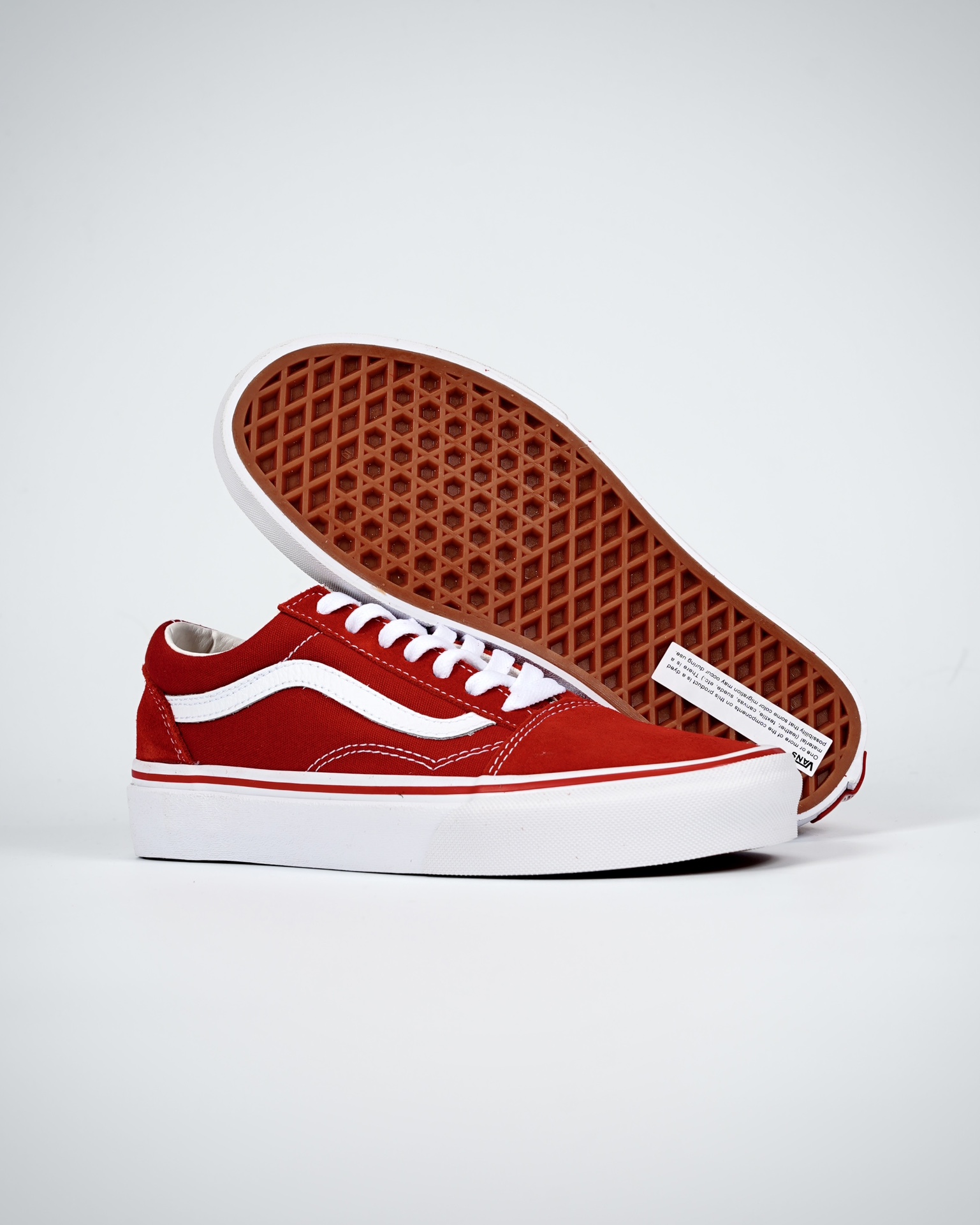 Vans Old Skool Mens Womens - Brick Red/True White VN000VOKDIC Shoes