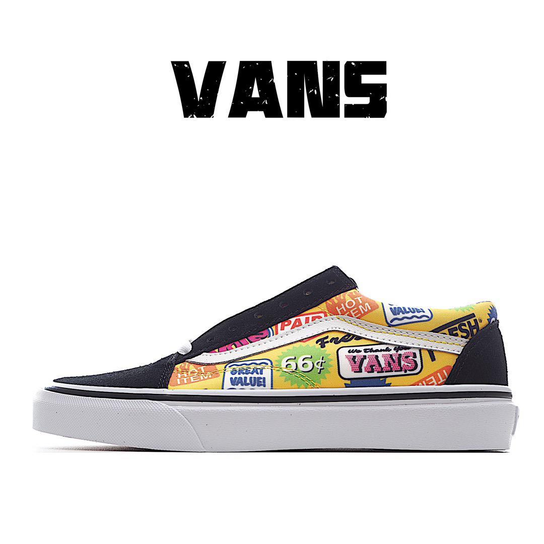 Vans Old Skool Colored Letters Mens Womens - Multi Color/Black VN0A3WKT4RR Shoes