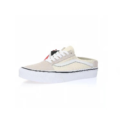 Vans Old Skool Mule Mens Womens - Classic White/True White VN0A3MUSFRL Shoes