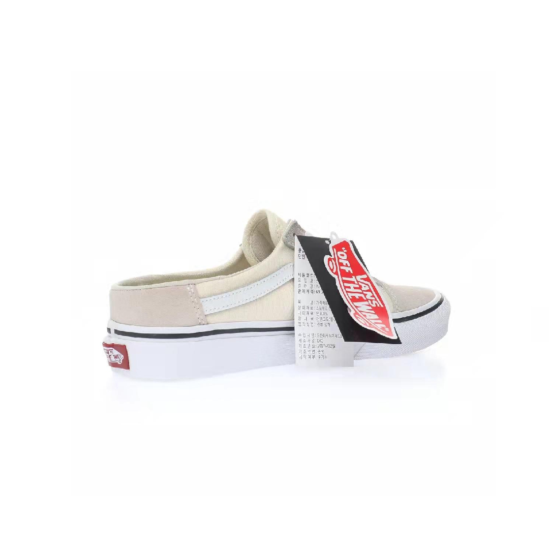 Vans Old Skool Mule Mens Womens - Classic White/True White VN0A3MUSFRL Shoes