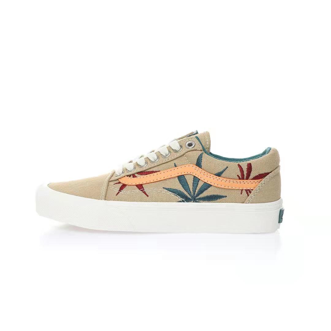 Vans Old Skool VR3 LX Positive Vibrations Mens Womens - Light Brown/Red/Blue VN0A5EDXAZB Shoes