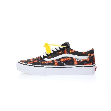 Vans Old Skool Thrasher All Over Flame Logo Mens Womens - Black/Multi VN0005W0BML Shoes