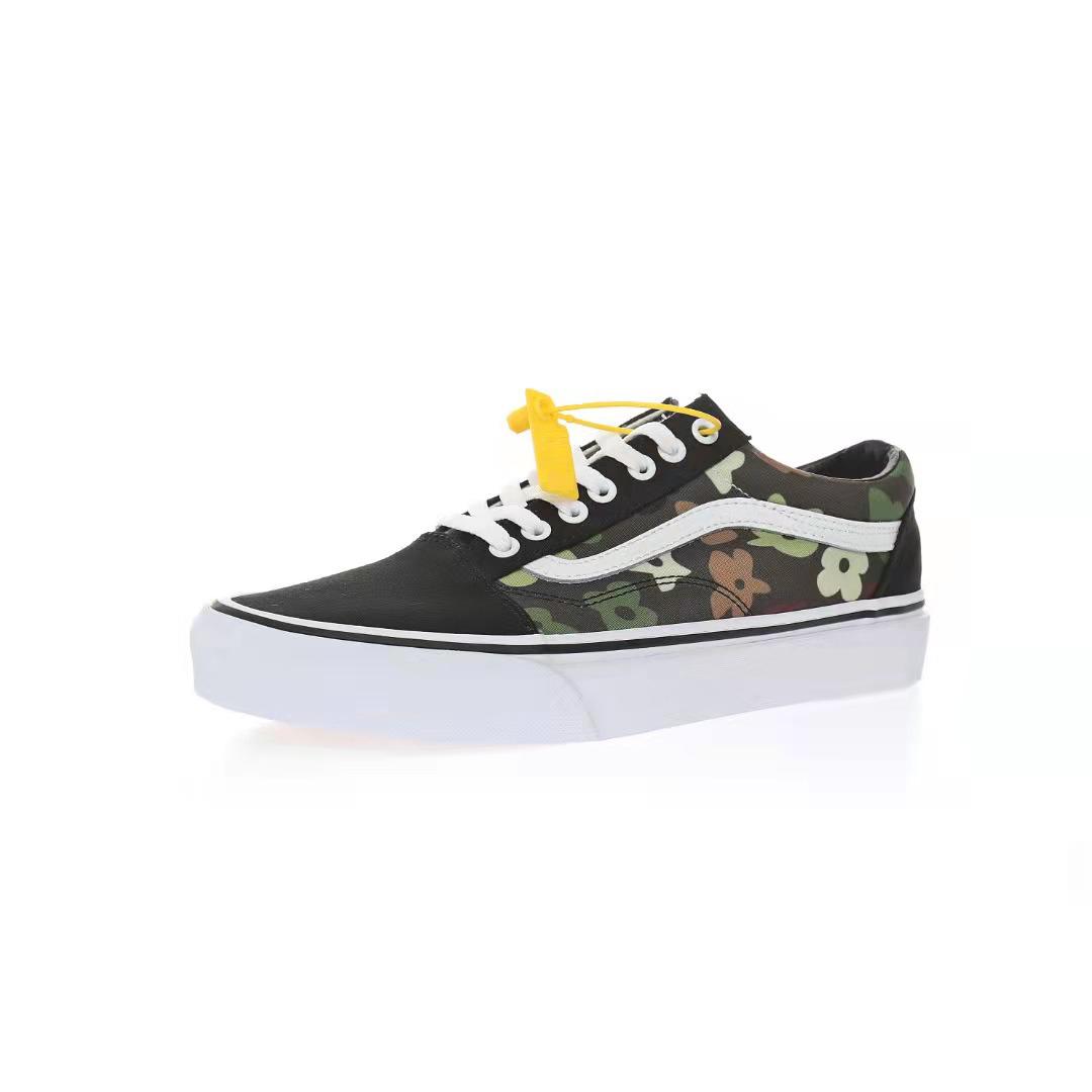 Vans Old Skool Woodland Camo Flower Mens Womens - Black/Green VN0A38G1NRA-1 Shoes