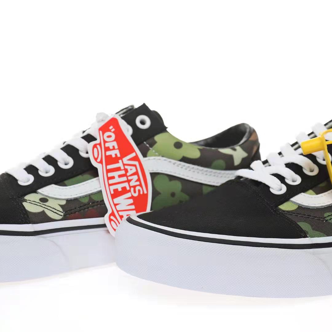 Vans Old Skool Woodland Camo Flower Mens Womens - Black/Green VN0A38G1NRA-1 Shoes