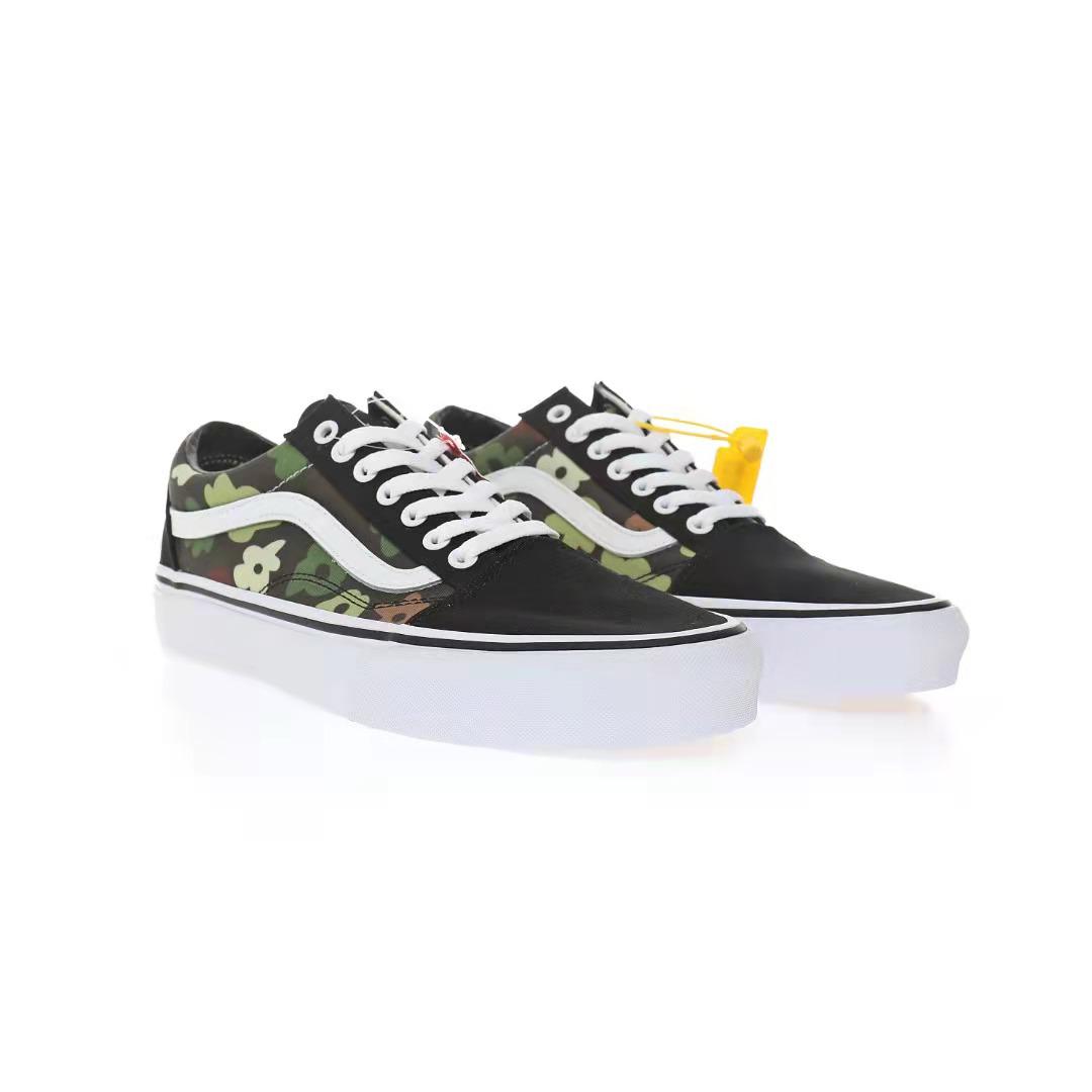 Vans Old Skool Woodland Camo Flower Mens Womens - Black/Green VN0A38G1NRA-1 Shoes