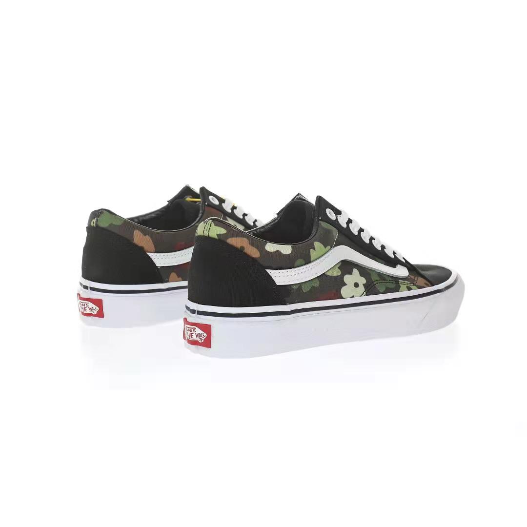 Vans Old Skool Woodland Camo Flower Mens Womens - Black/Green VN0A38G1NRA-1 Shoes