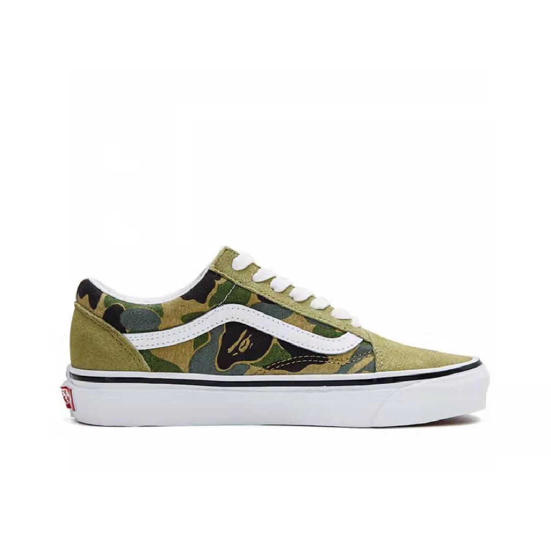 BAPE x Vans Old Skool 36 DX Mens Womens - Abc Camo/Green VN0A54F37BE Shoes