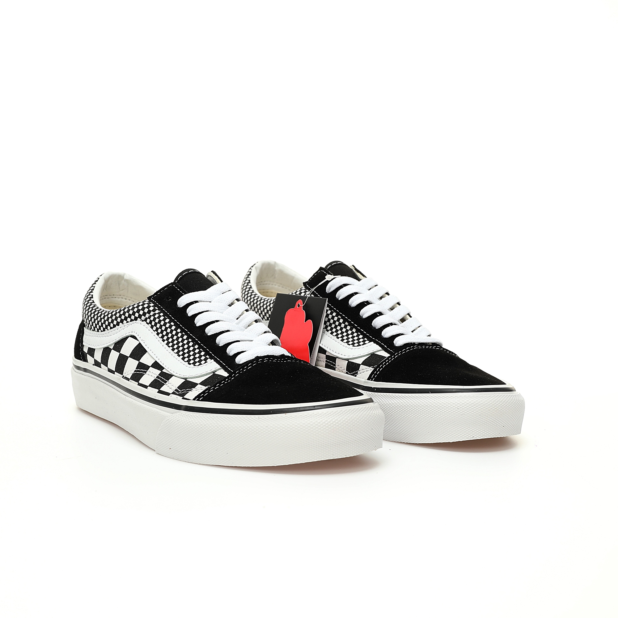 Vans Old Skool Mix Checker Mens Womens - Black/True White VN0A38G1Q9B Shoes