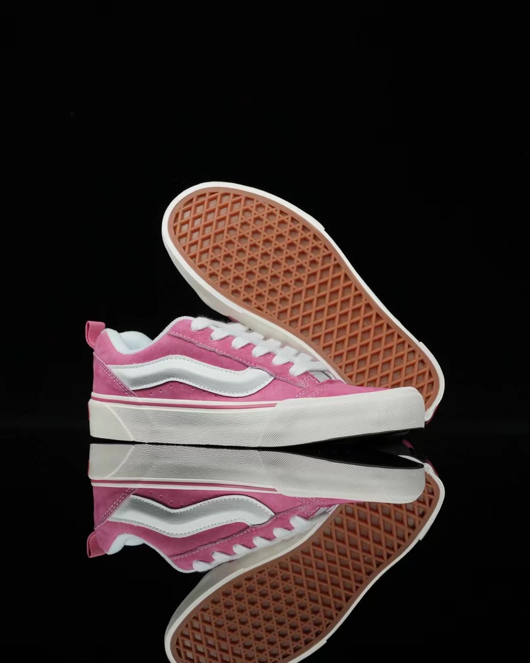 Vans Knu Skool Mens Womens - Pink/White VN0009QCBJ1 Shoes