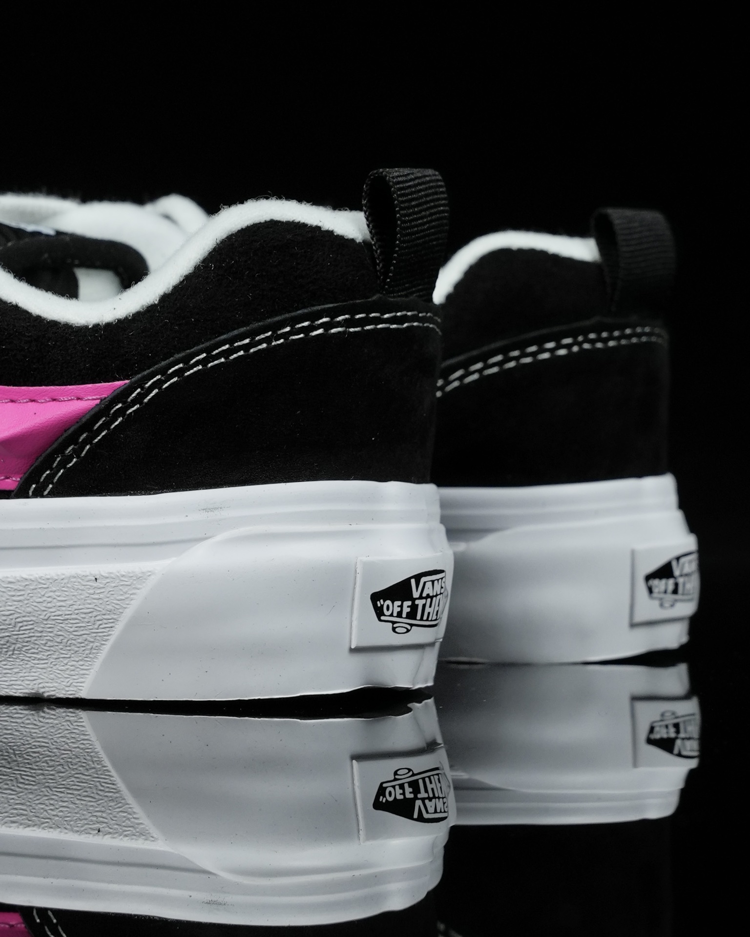 Vans Knu Skool Mens Womens - Black/Neon Pink VN0005UZBFY-1 Shoes