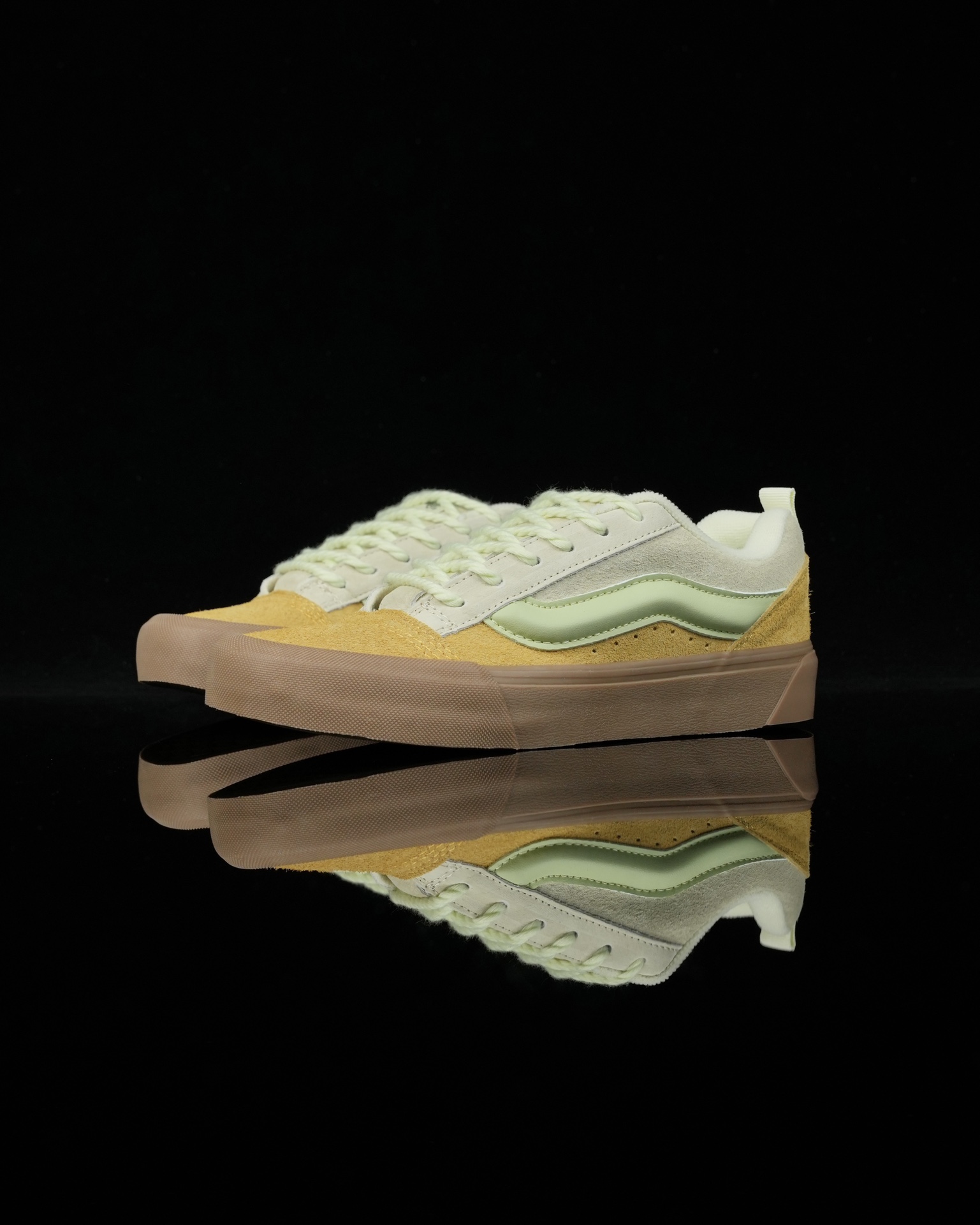 Vans Knu Skool Freshly Baked Bread Mens Womens - Yellow/Green/Gum VN0009QCCOP Shoes