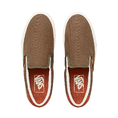 Vans Suede Flannel Slip-On 59 Classic Mens Womens - (Flannel) Dusty Olive VA38GUU4N Shoes