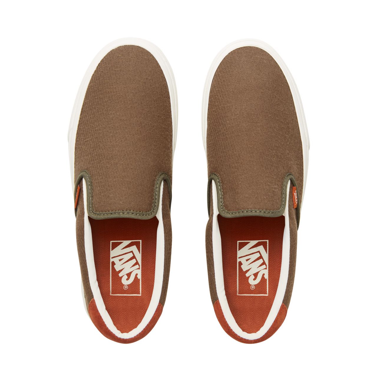 Vans Suede Flannel Slip-On 59 Classic Mens Womens - (Flannel) Dusty Olive VA38GUU4N Shoes