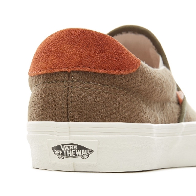 Vans Suede Flannel Slip-On 59 Classic Mens Womens - (Flannel) Dusty Olive VA38GUU4N Shoes