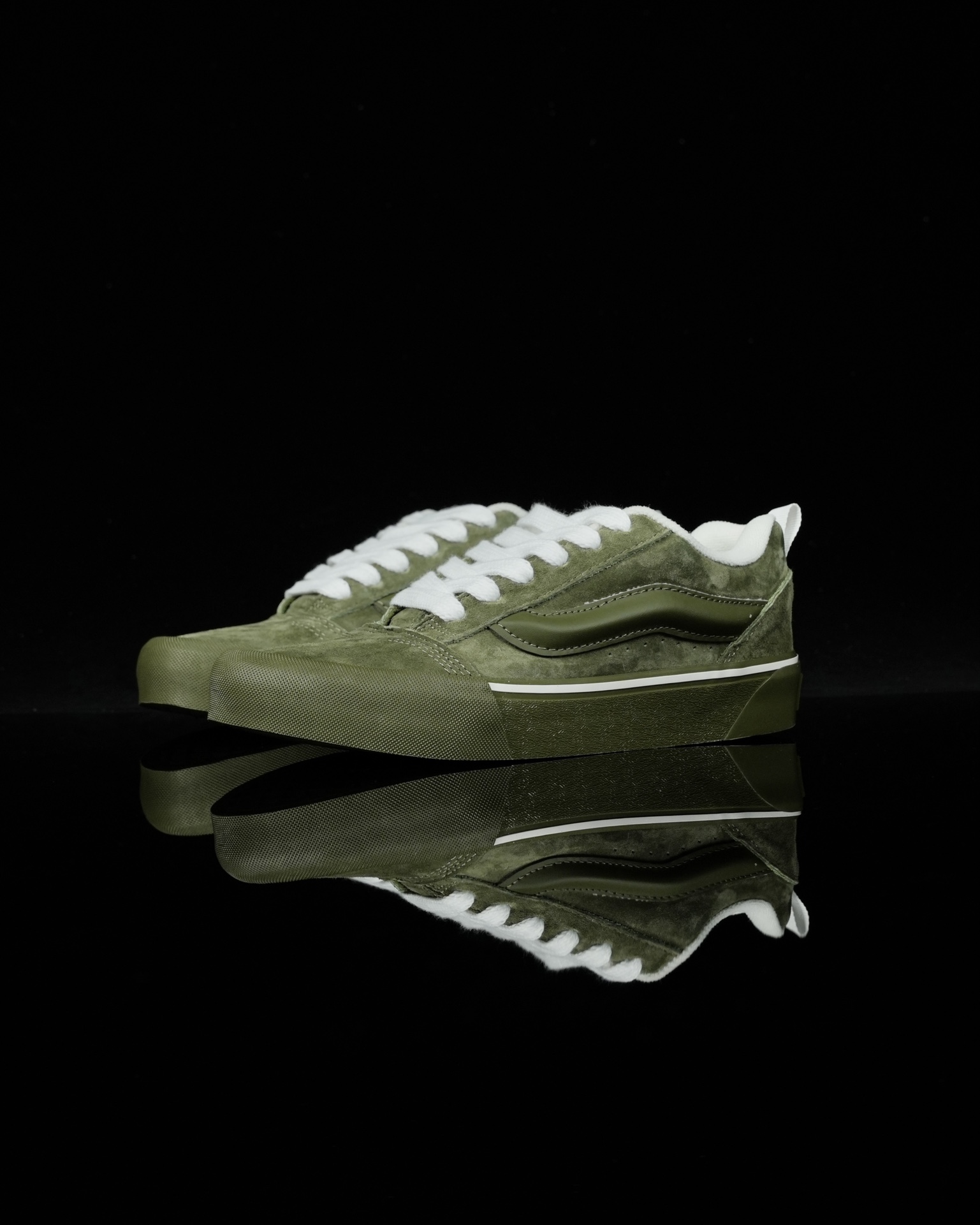 Vans Knu Skool Mono Mens Womens - Olive/Mint VN000CRPOLV Shoes