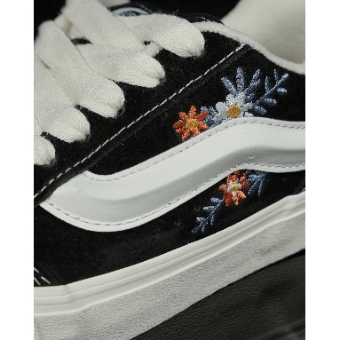 Vans Knu Skool Flower Mens Womens - Black/White VN0009QC6BT-1 Shoes