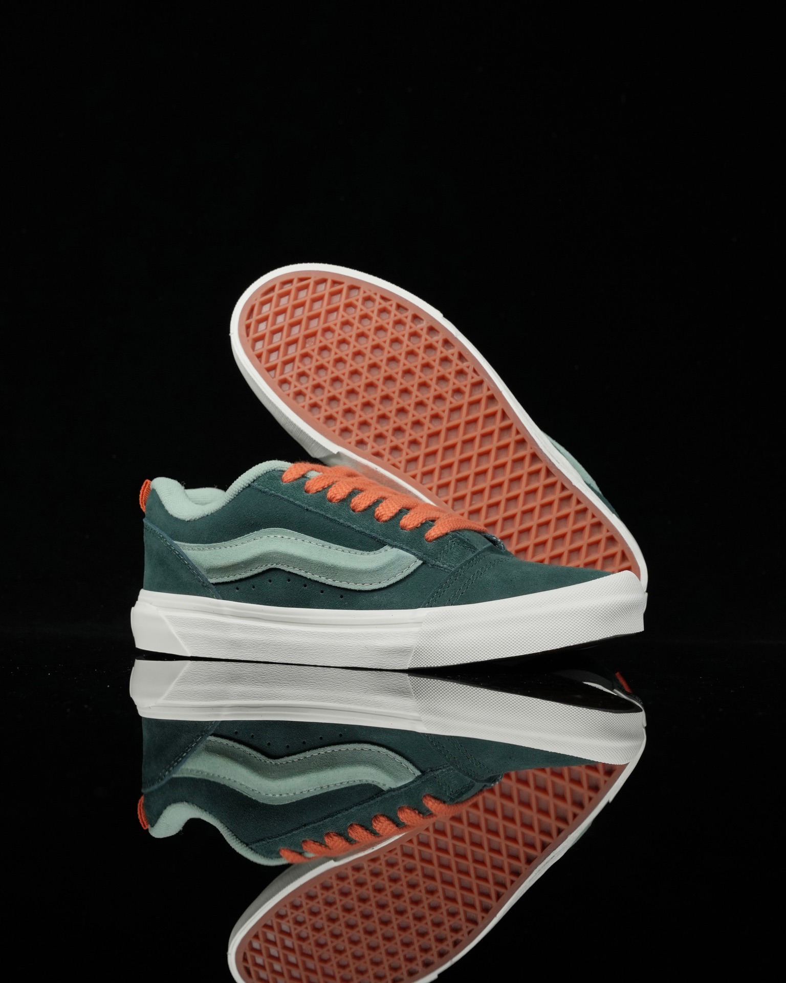 Vans Knu Skool Mens Womens - Golden Hour/Green Gables VN0009QC2LN Shoes