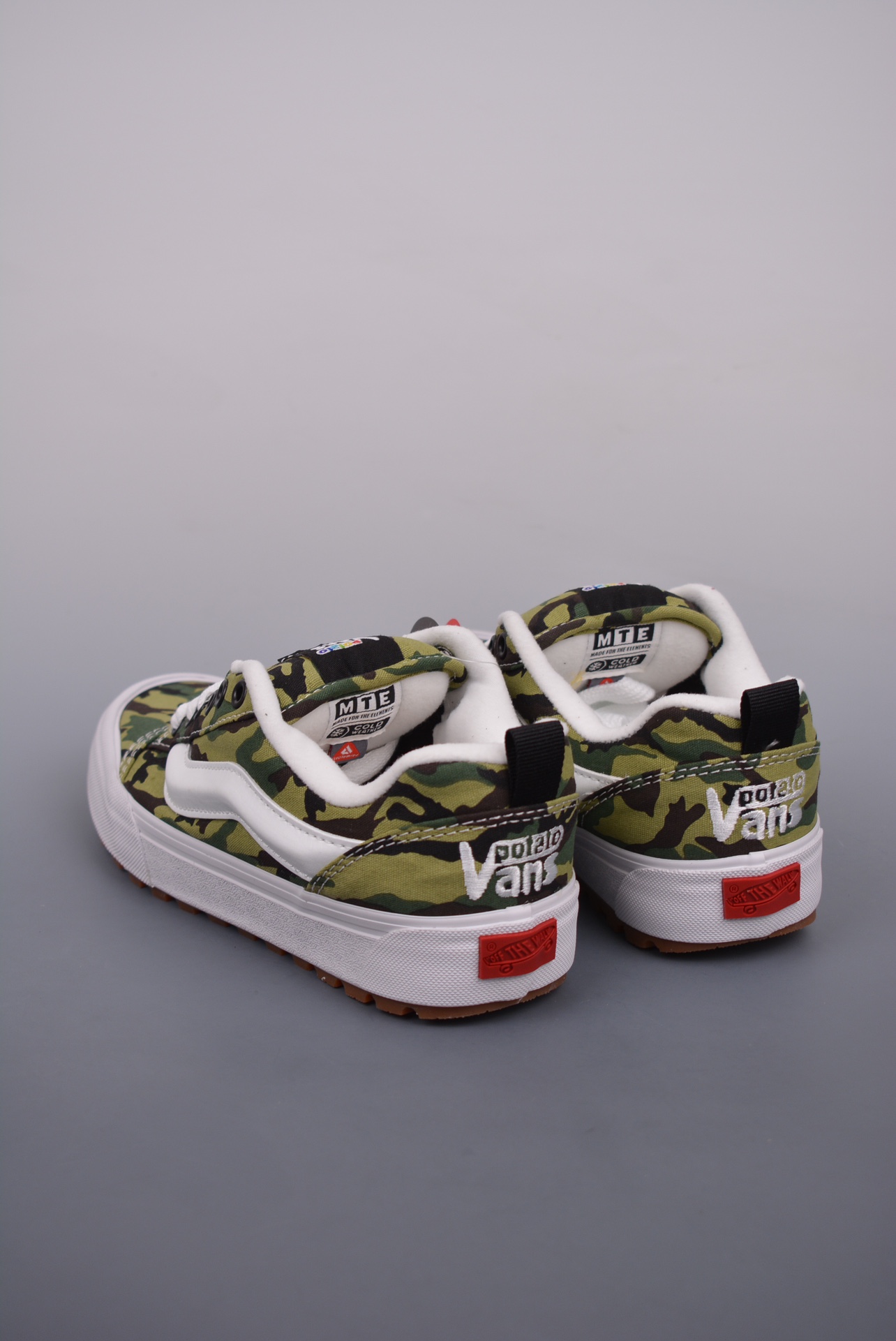 Imran Potato x Vans Knu Skool MTE-1 LX Mens Womens - Camo Olive/White VNOA5AOAY33-1 Shoes