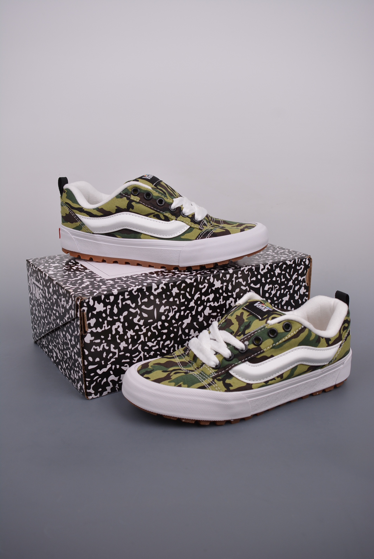 Imran Potato x Vans Knu Skool MTE-1 LX Mens Womens - Camo Olive/White VNOA5AOAY33-1 Shoes