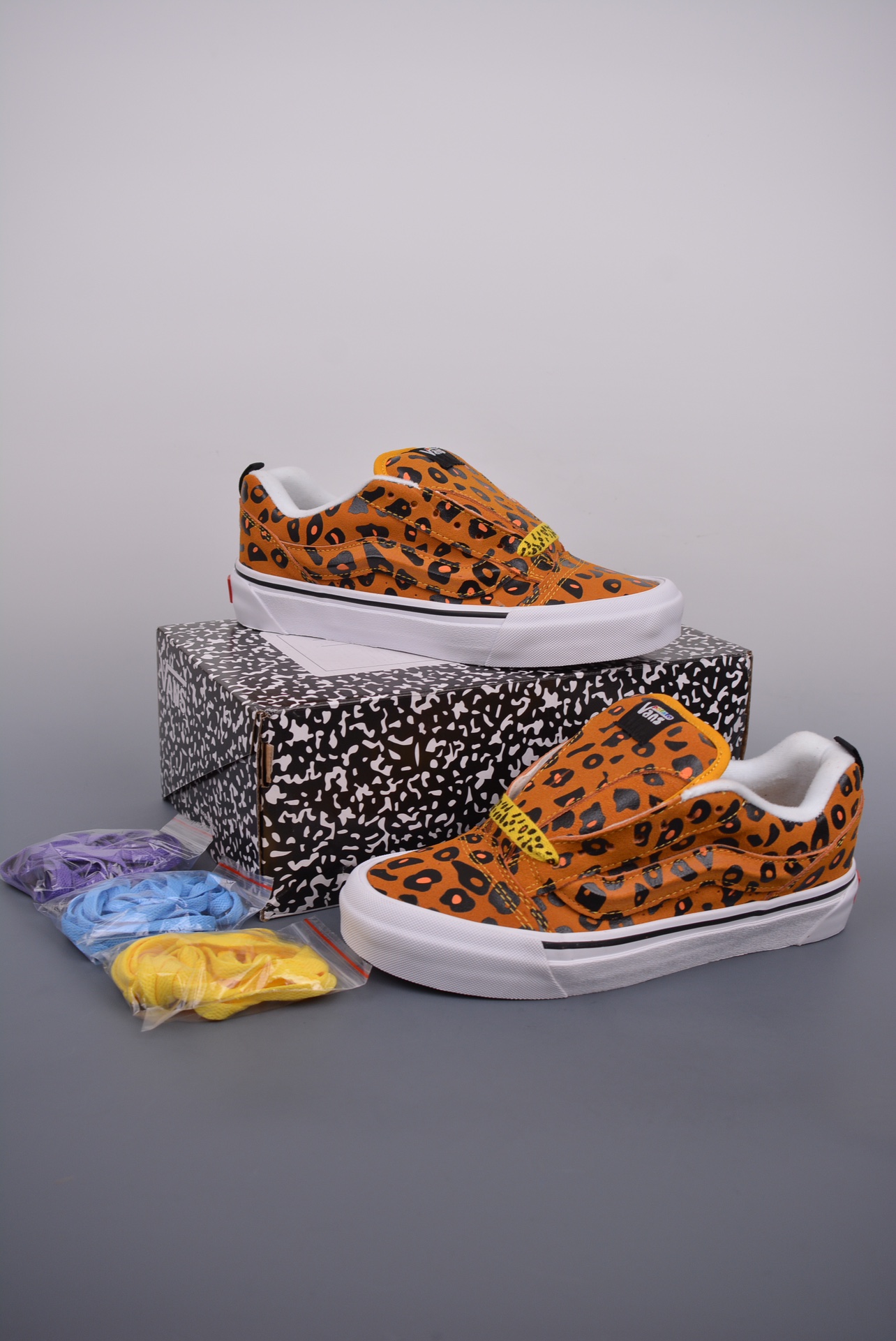 Imran Potato x Vans Knu Skool VR3 LX Leopard Mens Womens - Golden Glow/Bombay Brown/Black VN0A7Q5JB3G Shoes