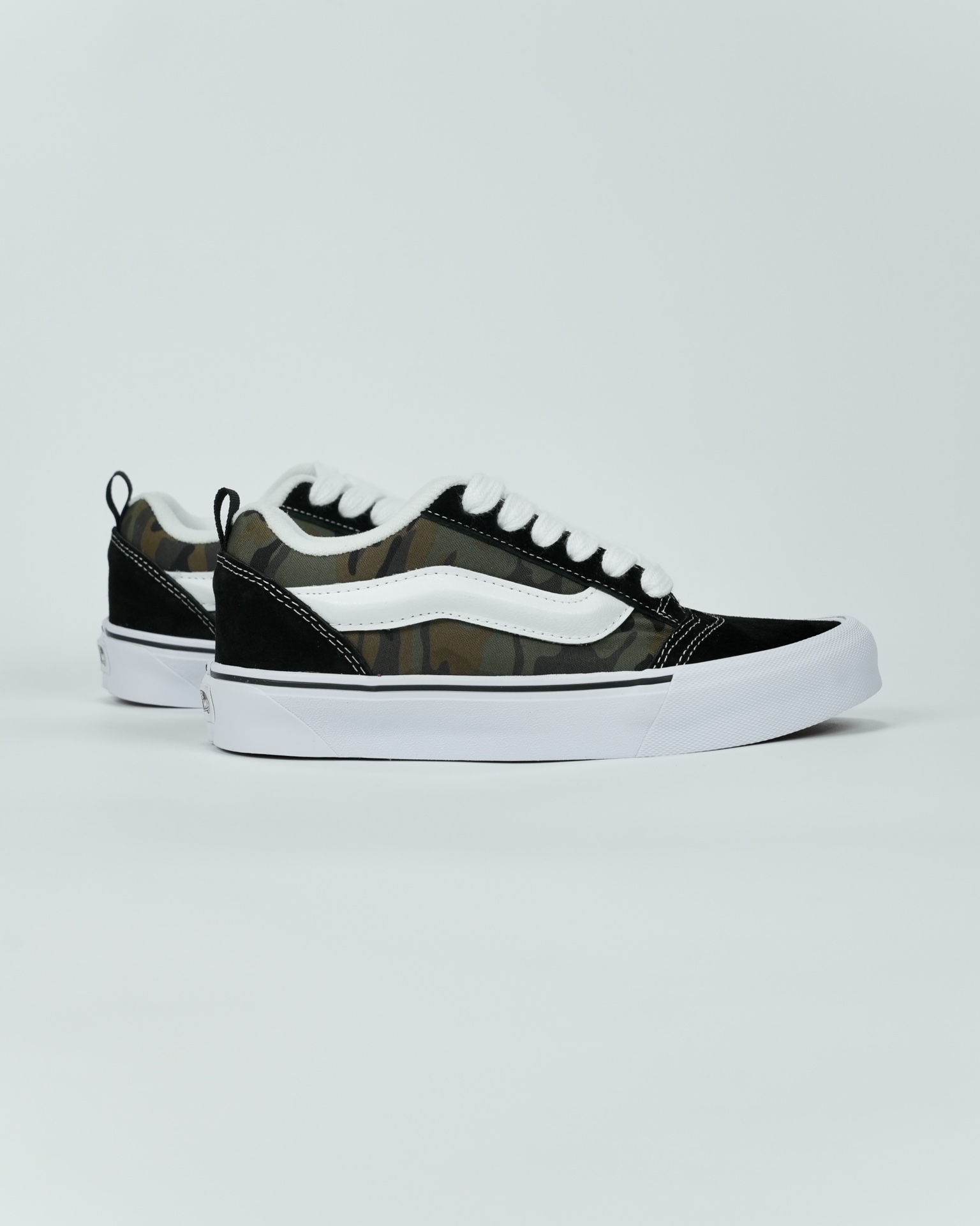 Vans Knu Skool Mens Womens - Camo Black/True White VN0009QCBMX Shoes