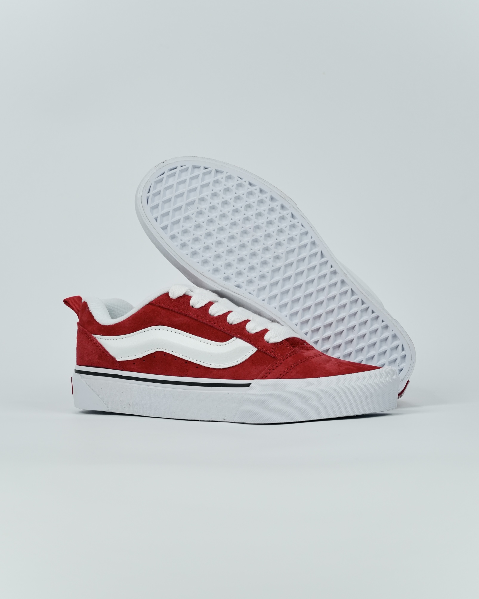 Vans Knu Skool Mens Womens - Red/White VN0009QCJV6 Shoes