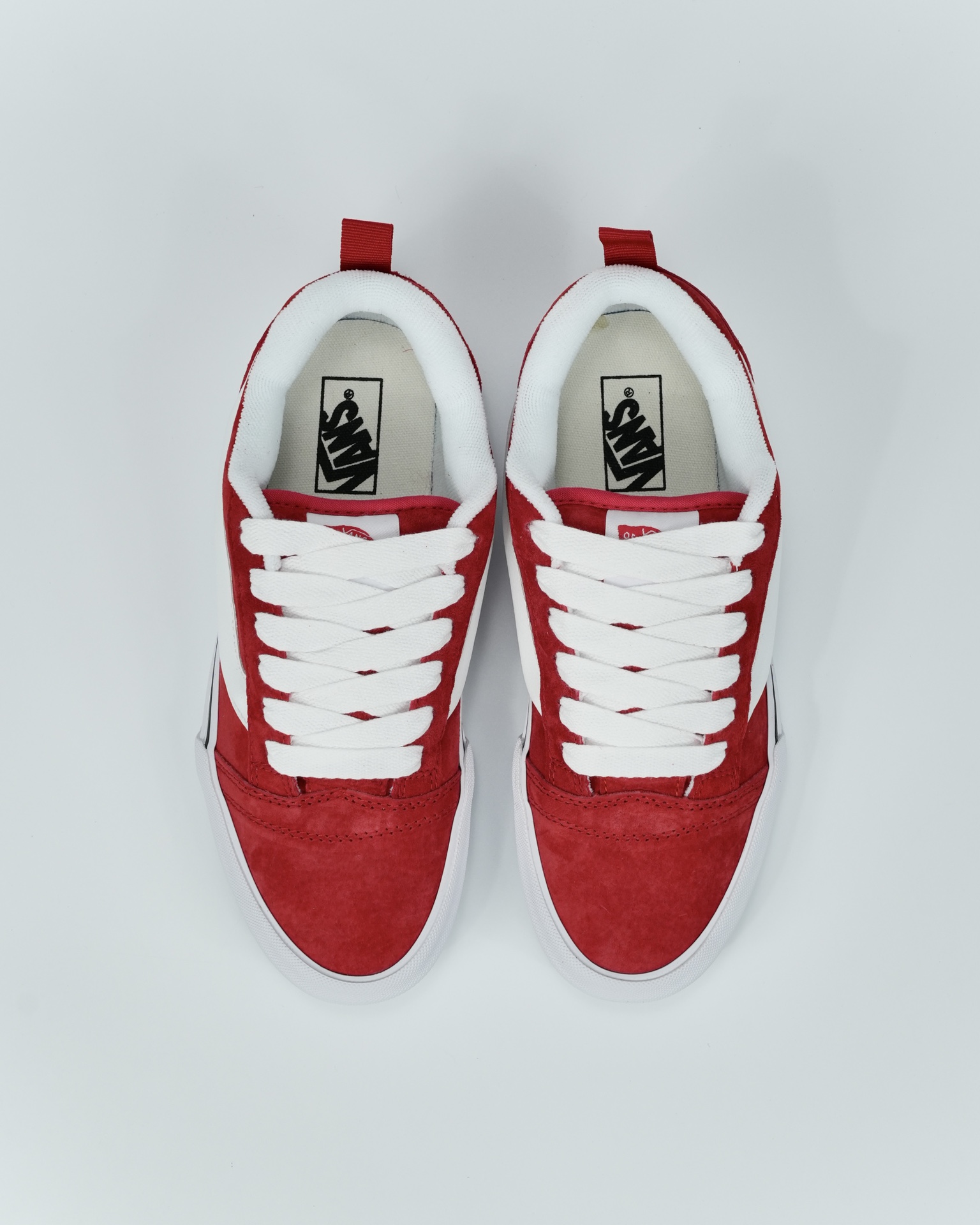 Vans Knu Skool Mens Womens - Red/White VN0009QCJV6 Shoes