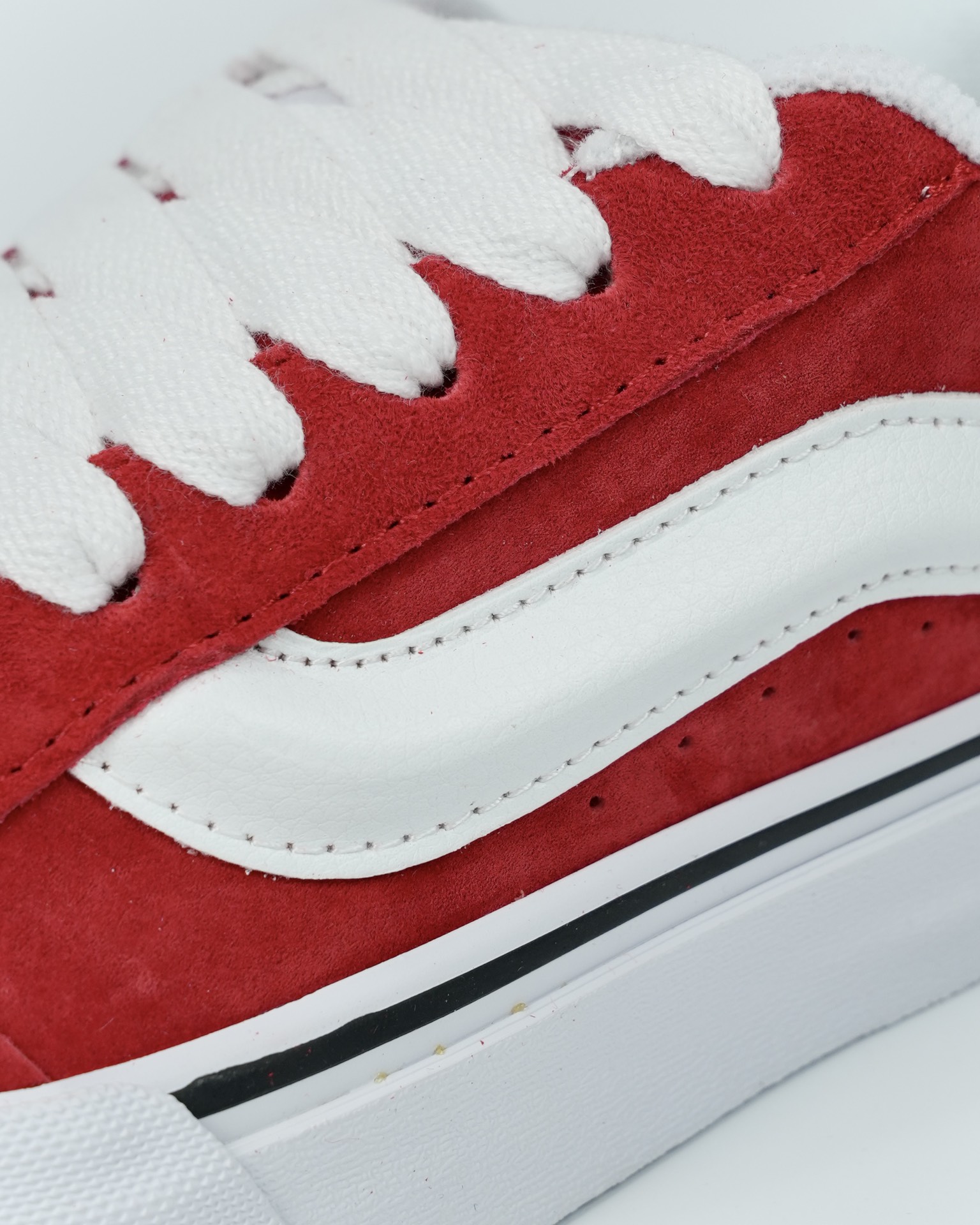 Vans Knu Skool Mens Womens - Red/White VN0009QCJV6 Shoes