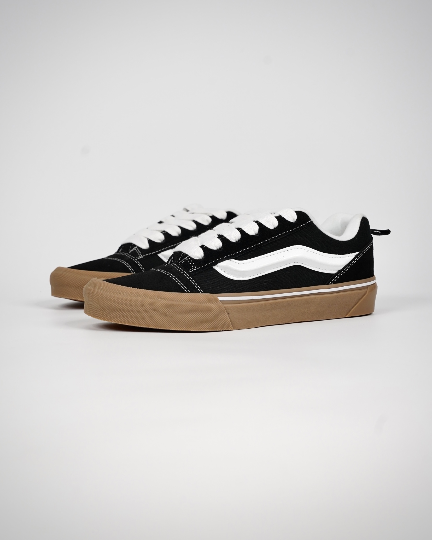 Imran Potato x Vans Knu Skool Mens Womens - Black/White/Gum VN0009QCB9M-1 Shoes