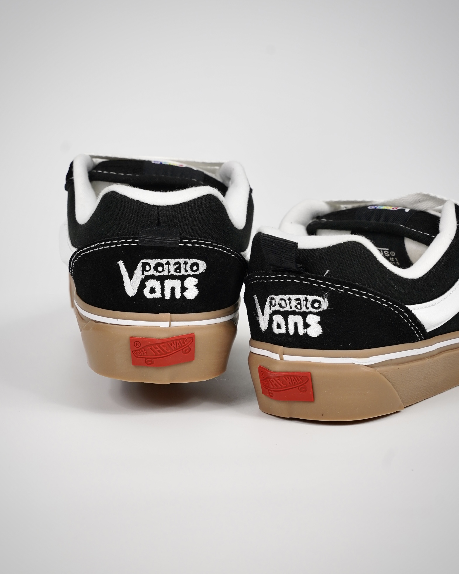 Imran Potato x Vans Knu Skool Mens Womens - Black/White/Gum VN0009QCB9M-1 Shoes