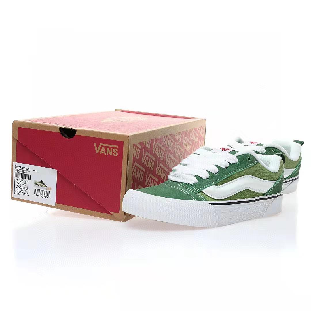 Vans Knu Skool Mens Womens - Green/White VN0009QCGRN-1 Shoes