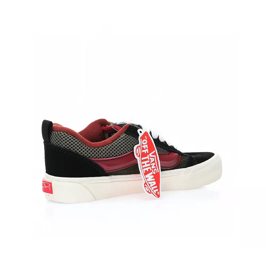 Vans Knu Skool VLT LX Devils Details Mens Womens - Kalamata/Black/Red VN0007QDBXV Shoes