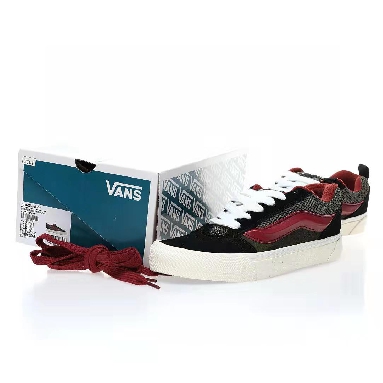 Vans Knu Skool VLT LX Devils Details Mens Womens - Kalamata/Black/Red VN0007QDBXV Shoes