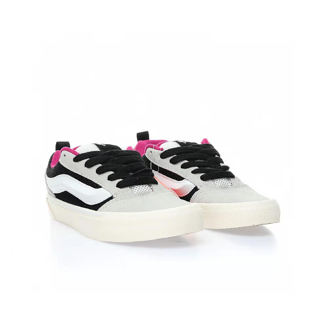 Vans Knu Skool VLT LX Devils Details Mens Womens - White/Black VN0007QDWHT Shoes