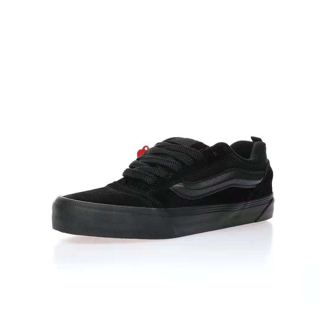 Vans Knu Skool Mens Womens - Triple Black/Black VN0009QCBKA Shoes