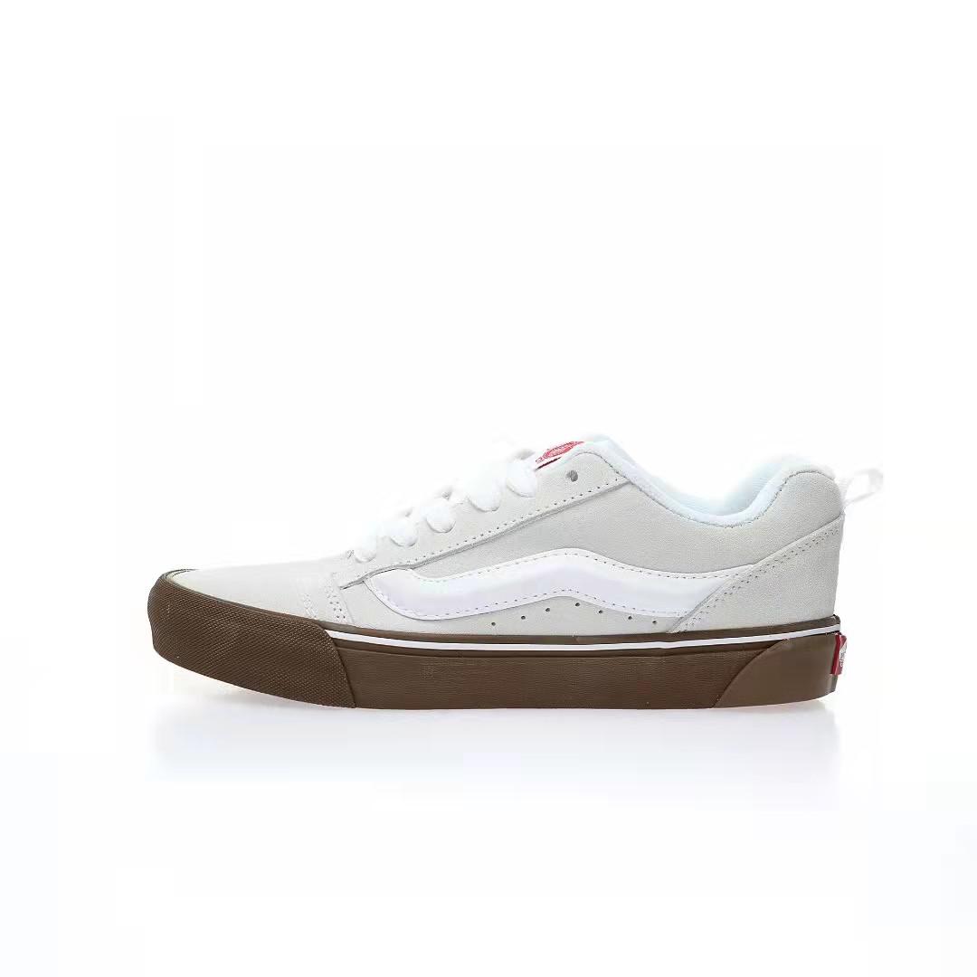 Vans Knu Skool Mens Womens - White/Gum VN0009QCWHT Shoes