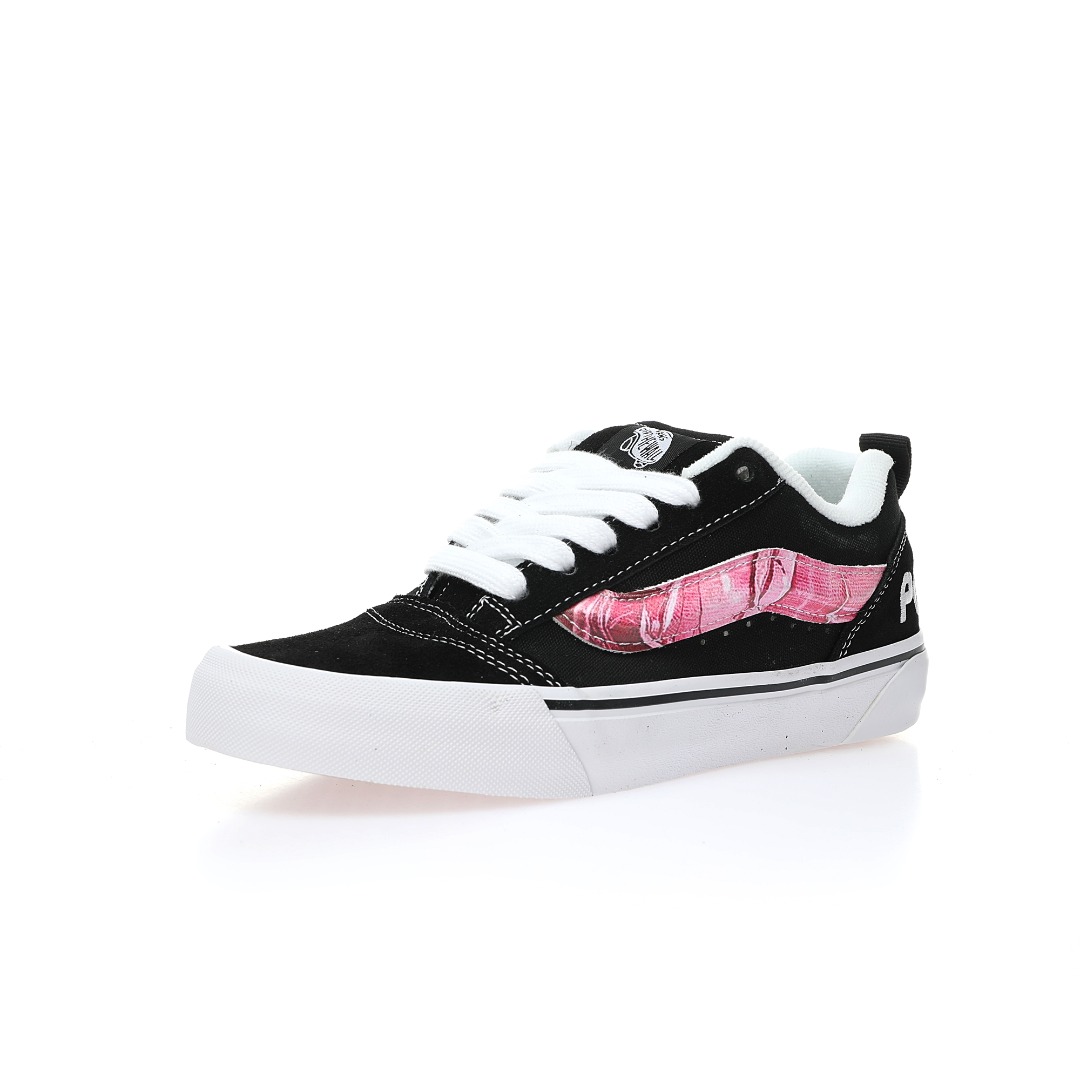 Vans x Peaches KNU Skool Mens Womens - Black/Pink/White VN0009QCB9P Shoes