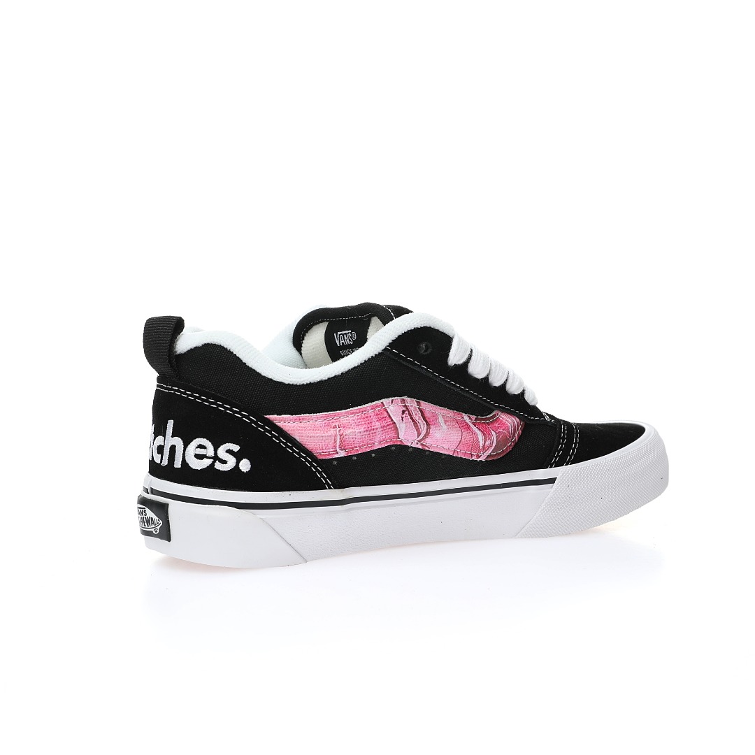 Vans x Peaches KNU Skool Mens Womens - Black/Pink/White VN0009QCB9P Shoes