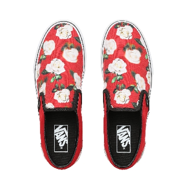 Vans Romantic Floral Slip-On Classic Mens Womens - (Romantic Floral) Chili Pepper/True White VN0A38F7VMI Shoes