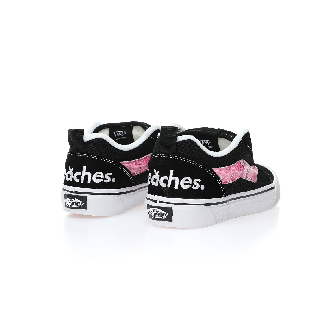 Vans x Peaches KNU Skool Mens Womens - Black/Pink/White VN0009QCB9P Shoes