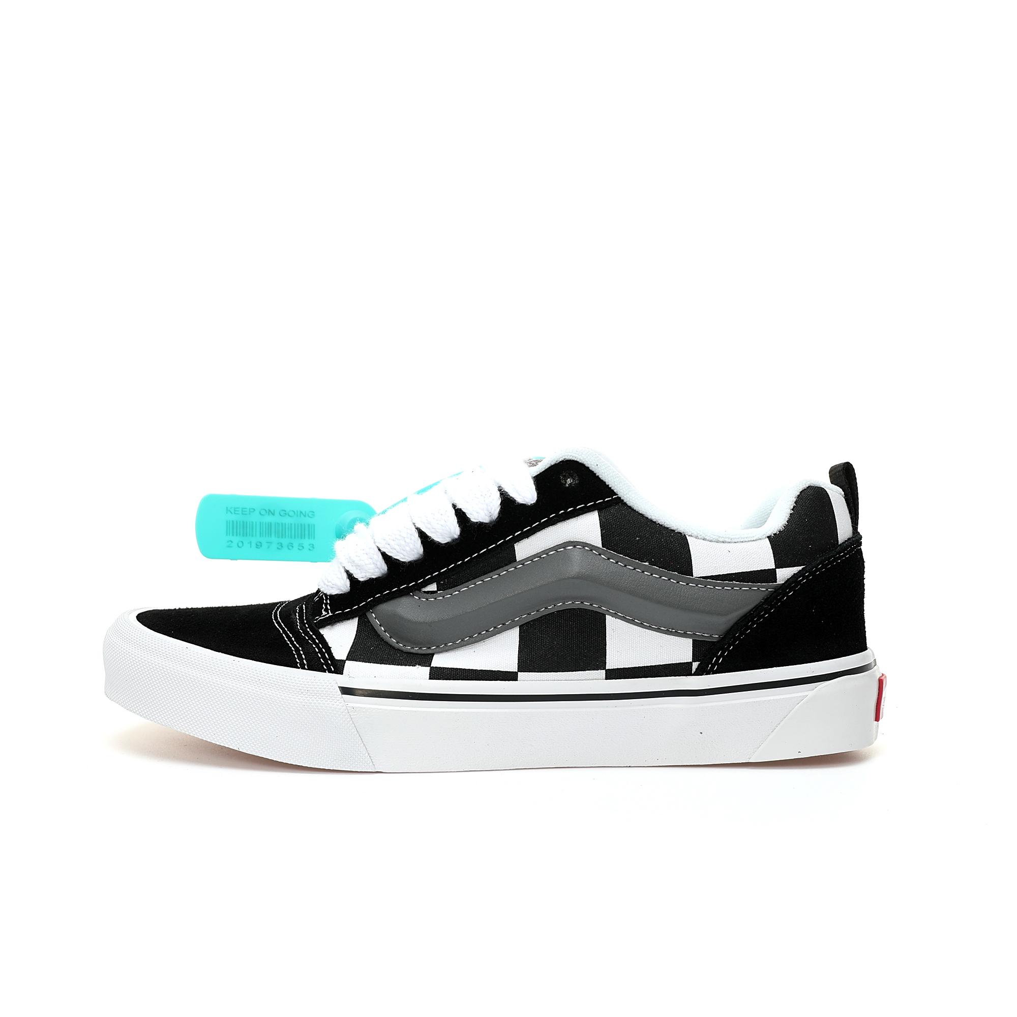 Vans Knu Skool Checkerboard Mens Womens - Mega Check Black/White VN0009QCCJJ Shoes