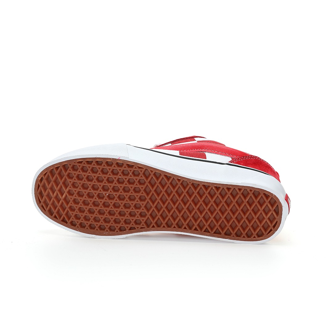 Vans Knu Skool Checkerboard Mens Womens - Mega Check Red/White VN0009QCRED Shoes