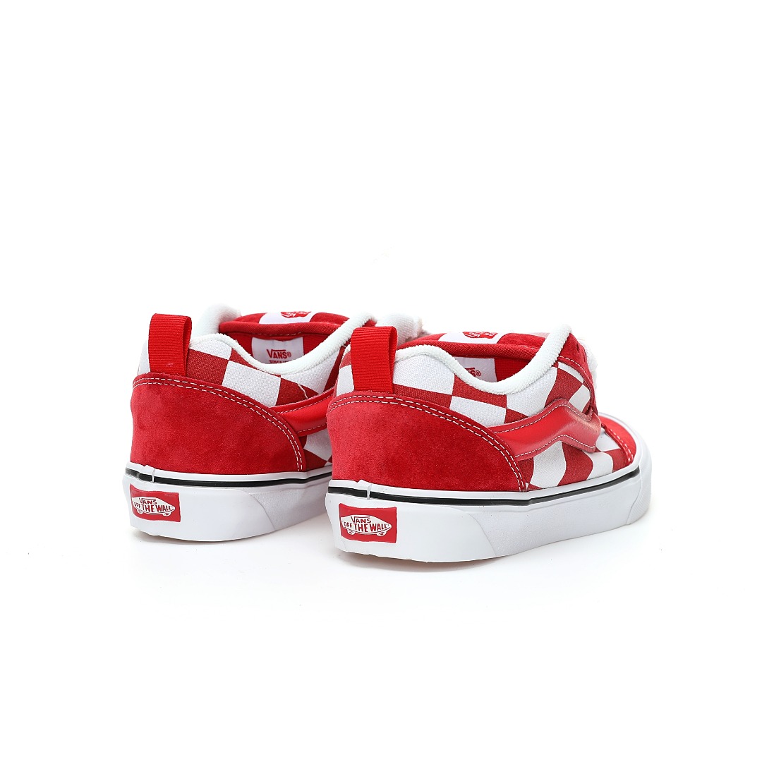 Vans Knu Skool Checkerboard Mens Womens - Mega Check Red/White VN0009QCRED Shoes