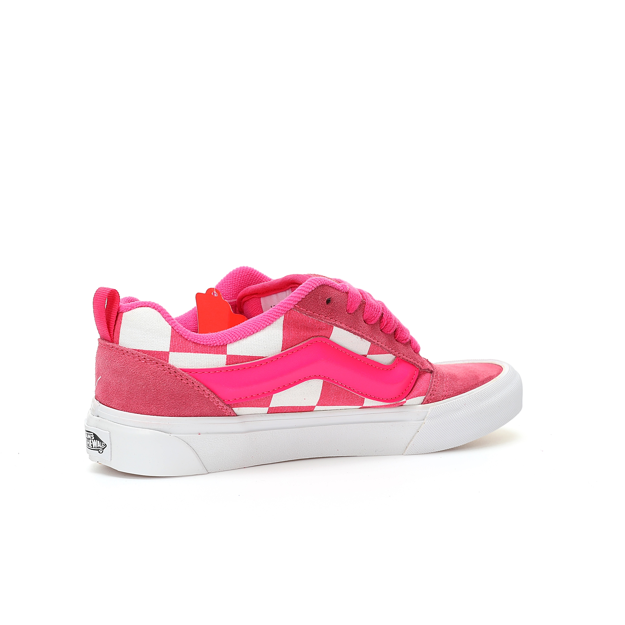 Vans Knu Skool Checkerboard Mens Womens - Pink/White VN0009QCYU2-1 Shoes