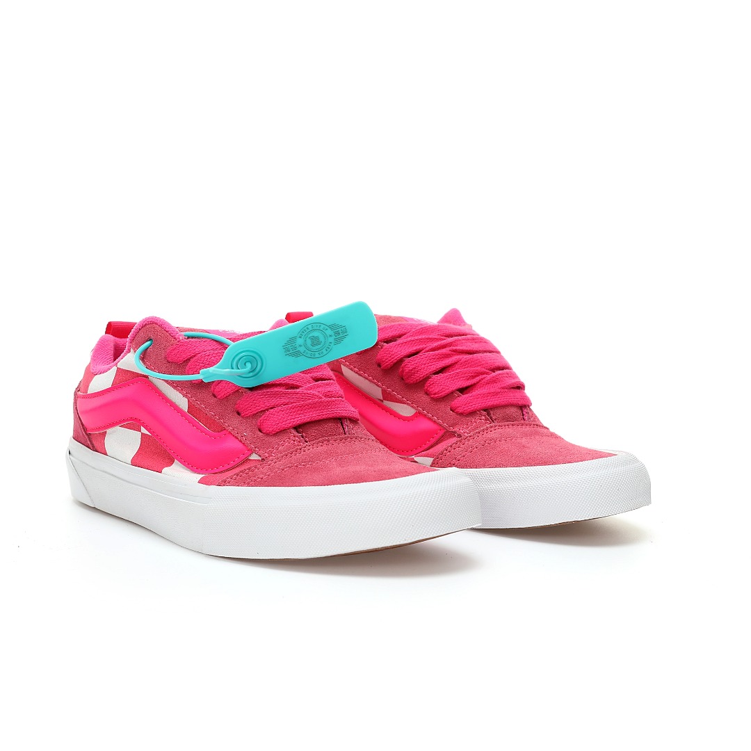 Vans Knu Skool Checkerboard Mens Womens - Pink/White VN0009QCYU2-1 Shoes